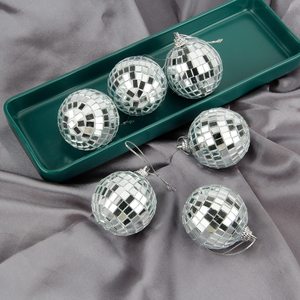 Boule disco miroir en mousse personnalisée, écologique, couleur personnalisée, sapin de Noël, luxe, faite à la main, broderie de paillettes, haute qualité - Product Image 2