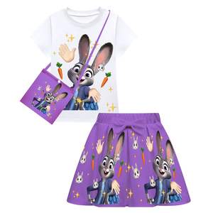 Детский костюм для косплея Linda, Crazy Animal City 2, для девочек, с коротким рукавом, плиссированной юбкой и сумкой, комплект из трех предметов - Product Image 2