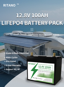 <span class=keywords><strong>Ritano</strong></span> plus récent 12V 50Ah 100Ah 200Ah 300Ah 400ah LiFePO4 batterie avec Smart BMS Lithium Power Golf Cart RV campeurs tout-terrain - Product Image 2