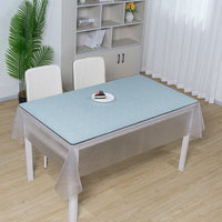 Nappe de table transparente givrée en PVC RNPT, imperméable, en vinyle, facile à nettoyer, protection pour table à manger