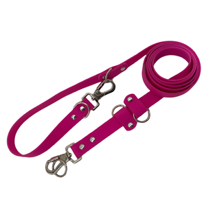 Accessori per animali domestici in PVC impermeabile doppio guinzaglio per cani regolabile doppia Clip guinzaglio per animali domestici con chiusura in metallo resistente fibbia - Product Image 4
