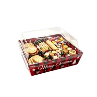 Boîtes d'emballage pour desserts, petites boîtes à gâteaux, boîtes à biscuits, boîtes jetables à emporter, boîtes cadeaux à thème de Noël, boîtes de pâtisserie, boîtes alimentaires