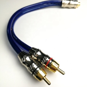 Cable Divisor <span class=keywords><strong>RCA</strong></span> Chapado en Oro, Doble Macho/Hembra, Resistente, Estéreo, Audio 1080P, PVC, para Altavoces de Coche, Reproductor de DVD, Trenzado - Product Image 1