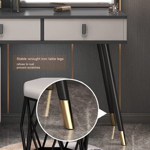 Wholesale Modern European Bedroom Adjustable Touch Light Screen LED Mirror Drawers Makeup <strong>Dressing</strong> <strong>Table</strong> Vanity Desk for Makeup - Product Image 3