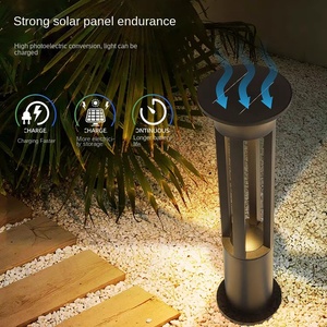 ไฟ LED ติดเสาสำหรับสวนพลังงานแสงอาทิตย์30ซม. 40ซม. 60ซม. 80ซม. สำหรับสนามหญ้าลานบ้านและทางเดินอลูมิเนียมกลางแจ้ง - Product Image 3