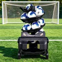 Machine d'entraînement au football portable, durable, réglable, à vitesse variable, pour l'enseignement de tous les niveaux, pour terrain en herbe extérieur