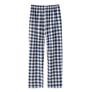 Pantalones de pijama a cuadros 100% algodón para mujer, pantalón largo para dormir, de talla grande - Product Image 1