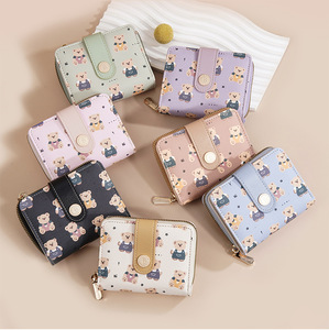 <span class=keywords><strong>Portafoglio</strong></span> da Donna in Pelle PU con Orsetto Carino, Porta Carte di Credito e Portamonete con Cerniera - Product Image 2