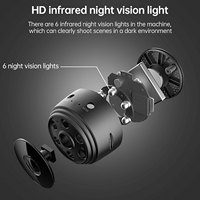 Mini caméra A9 720P/1MP, caméra IP de sécurité, vision nocturne IR, caméscope sans fil, mini caméra Wifi pour usage domestique