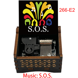 Boîte à musique à remonter SOS Melody, groupe <span class=keywords><strong>ABBA</strong></span>, populaire, 18 notes, mouvement argenté, cadeau musical spécial pour ami, famille, fête d'anniversaire - Product Image 2