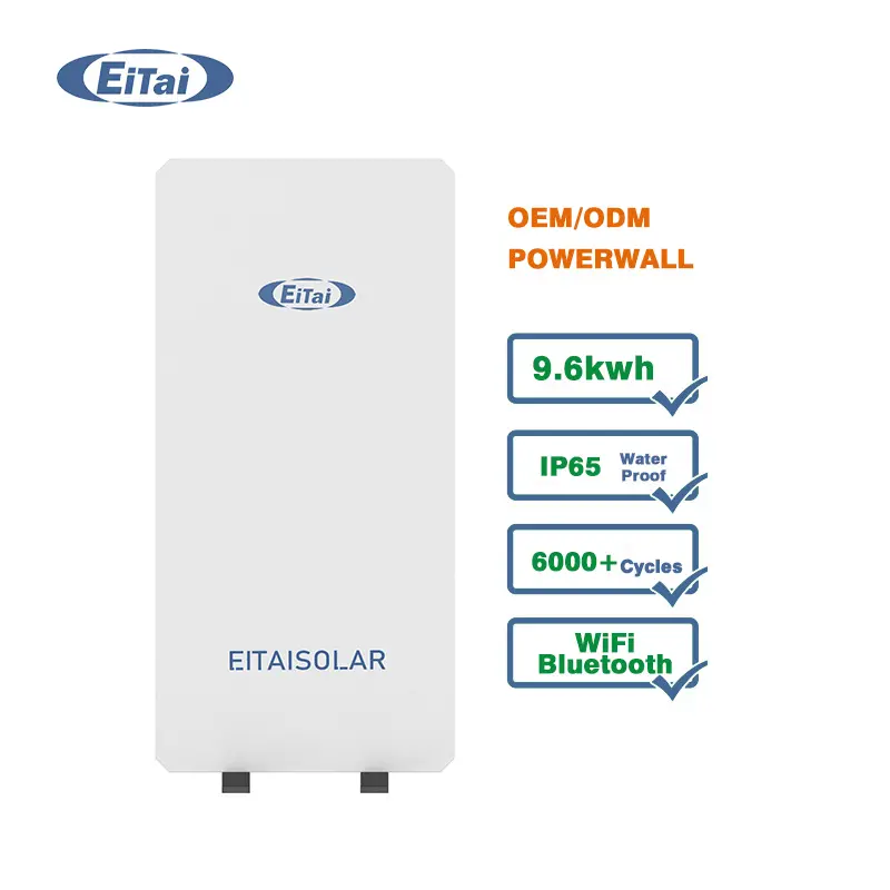 EITAI 10kw Hybrid Powerwall Hybrid Solar System Lithium Battery Blue tooth Connection Easy Installation Solar Battery