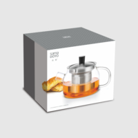 SAMADOYO Bouilloire à thé en verre borosilicate résistant à la chaleur, écologique, minimaliste, mignonne, avec infuseur transparent – Grande Vente