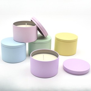 Lata Redonda Esmerilada Glam de 80*60mm para Alimentos o Velas, 8oz, en <span class=keywords><strong>Rosa</strong></span>, Morado, Verde, Amarillo, Negro, con Tapa, Venta al por Mayor - Product Image 1