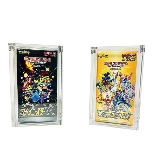 Custom UV Resistance Pokemon Acrylic High Class Pack Case Acryl Japanese Booster Box for Vmax Climax Box