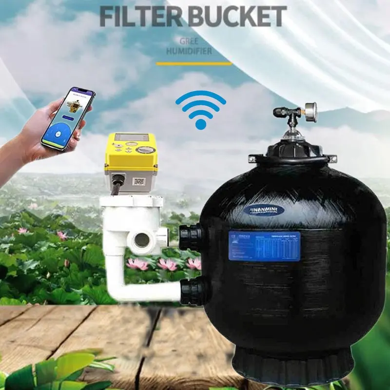Yeni WiFi akıllı Koi gölet filtre gölet bahçe basınçlı biyolojik filtrasyon sistemi tam otomatik temizleme fonksiyonu