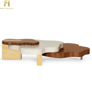 Custom Made Creative Design Italian Tea <strong>Table</strong> Walnut Veneer Lotus Leaf-Shaped Coffee <strong>Table</strong> for Modern Simple Living Room - Product Image 6