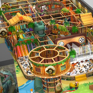 Centre de jeux d'aventure pour enfants, aire de jeux intérieure, équipement de jeu interactif, thème forêt, grande taille, commercial, conception gratuite - Product Image 4