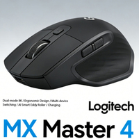 Souris de bureau sans fil Bluetooth Logitech Master Series MX Master 4 pour Mac, double mode, ergonomique 8K, MX MASTER 4 pour Mac