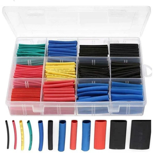 Tube <span class=keywords><strong>thermorétractable</strong></span> 1M, rapport 3:1, imperméable, sans adhésif, double paroi, tube de protection pour fils, noir - Product Image 2