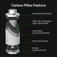 Kipas saluran rumah kaca lengkap, Kit ventilasi Filter karbon hidroponik 4 inci untuk tumbuh dalam ruangan