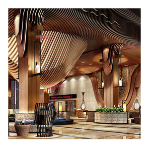 Tùy Chỉnh Nghệ Thuật Trang Trí Tấm Lợp Tấm Trần Battens Gỗ Nhôm Sóng Trần - Product Image 3