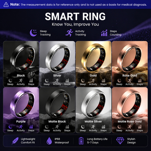 Anillo Inteligente para Monitoreo de Salud, Frecuencia Cardíaca, Oxígeno en Sangre, Sueño, Actividad, Contador de Pasos, Resistente al Agua IP68, Control por Aplicación - Product Image 5