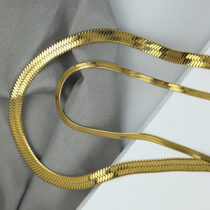 स्टेनलेस स्टील सांप चेन 316 14k 18k सोने की चांदी की ललक वाली महिला ने गहने मोटी कोटिंग वाटरप्रूफ पहुंच परीक्षण किया - Product Image 3