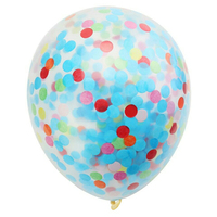 Ballons en latex et confettis en papier de 12 pouces, forme ronde, couleurs mélangées, très demandés