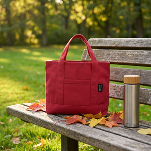 Bolsa <span class=keywords><strong>de</strong></span> Mano <span class=keywords><strong>de</strong></span> Lona <span class=keywords><strong>de</strong></span> Algodón Impermeable Ecológica Personalizada, Bolsa <span class=keywords><strong>de</strong></span> Compras Reutilizable Plegable y Reciclable con Asas <span class=keywords><strong>de</strong></span> Cuerda y Múltiples Bolsillos - Product Image 2