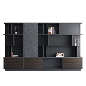 Açık yüz dosya dolabı resepsiyon lüks katar 4 çekmece yanal ofis kitaplık ahşap dosya depolama dolabı - Product Image 6