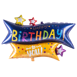 Gâteau de joyeux anniversaire coloré de grande <span class=keywords><strong>taille</strong></span> Ballon en film d'aluminium Ballon à couches Bougie Gâteau Ballon décoratif pour fête d'anniversaire - Product Image 5