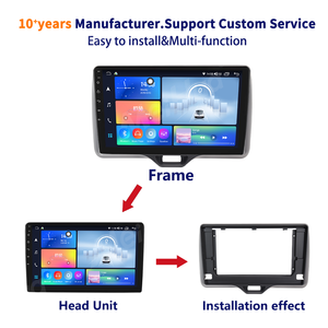 Meihua Vente chaude Cadre radio DVD pour voiture 10 pouces <span class=keywords><strong>Noir</strong></span> mat pour Toyota <span class=keywords><strong>Yaris</strong></span> <span class=keywords><strong>Cross</strong></span> 2019-2022 Placement sur tableau de bord HAUT DE GAMME - Product Image 3