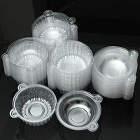 Boîte d'emballage alimentaire transparente en PET écologique de 8 pouces, jetable, de qualité alimentaire, avec pelliculage brillant, personnalisable pour salades et sucre