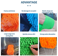 Gant de lavage de voiture en microfibre chenille, serviette de nettoyage pour detailing automobile, super absorbant, sans peluches, sans rayures, vente en gros