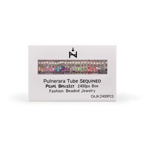 Bracciale a Tubo con Perle e Paillettes, Confezione da 2400 Pezzi, Gioielli alla Moda con Perline - Product Image 2
