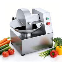 5L RVS Elektrische Fruit-, Groente-, Gember- en Vleesverwerkingsmachine Kleine Automatische Groentebak Snijder/Hakker