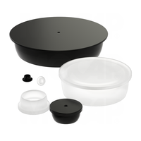 Bouchons de trou pour sols en bois et meubles, en plastique PE moulé par injection, à tête plate, de 30 mm de diamètre