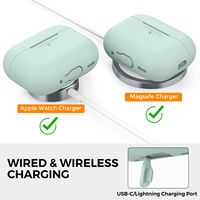 Coque en silicone pour écouteurs de protection complète en une partie de couleur unie pour AirPods Pro 2