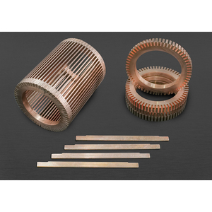 <b>Copper</b> Rotor Cage Assembly with Short Circuit Rings and Rotor Bars High Conductivity Precision Engineered Components for Sale - Product Image 6