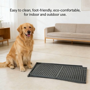 Bandeja Sanitária Moderna de Plástico Reforçado para Cães com Grade Antiderrapante, Fácil de Limpar, Sanitário Interno/Externo para Cães Grandes - Product Image 2