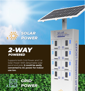 Estación de Carga para Teléfonos Móviles Y2 Power SOL de 8 Bahías, Impermeable, con Energía Solar, Torre de Carga para Eventos al Aire Libre - Product Image 3