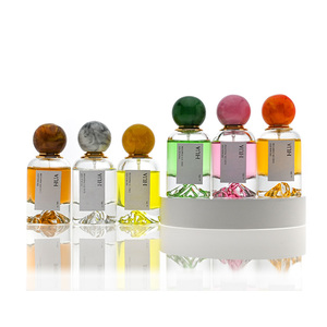 Sang Trọng 50Ml Vòng Chai Nước Hoa Thủy Tinh Với Đá Cẩm Thạch Nắp Núi Dưới Độc Đáo Chai Nước Hoa - Product Image 2