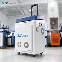 Nettoyeur laser pulsé multifonction 300W 500W, machine de nettoyage laser pour l'élimination de la rouille, de l'huile et de la peinture