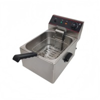 Friteuse électrique commerciale 6L 2500W 50-200 ℃   Température réglable avec protection contre la surchauffe pour chariot de restauration rapide