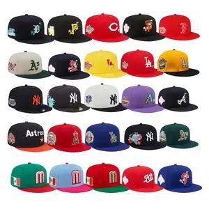 墨西哥gorras新款复古男士运动帽时代原装合身帽快照帽爸爸帽6面板贴片标志棒球帽