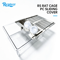 Cage d'alimentation pour rats Experiment R5, boîte PC, interrupteur coulissant sans soudure, couvercle en acier inoxydable 304, 500 ml, 2 bouteilles d'eau