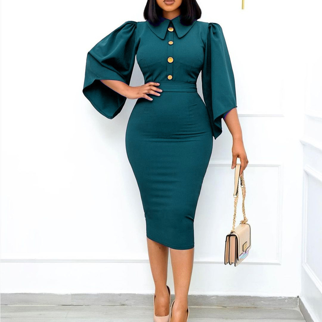 2022 African Women Solid Color Hip Wrap Tight Large European and American  Fashion Dress| Alibaba.com