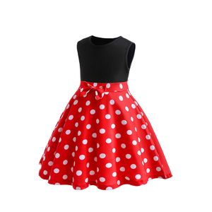 <span class=keywords><strong>Abito</strong></span> da principessa personalizzato per ragazze a pois, Costume da festa di compleanno, Costume da <span class=keywords><strong>Minnie</strong></span> Cosplay per bambini - Product Image 3