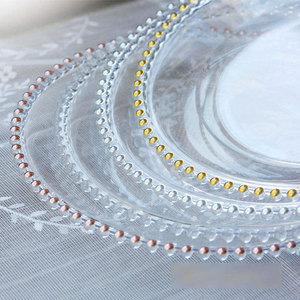 <span class=keywords><strong>Assiette</strong></span> de présentation transparente de 13 pouces pour mariage, avec perles dorées, en plastique, sous-<span class=keywords><strong>assiette</strong></span> en acrylique, pour service de <span class=keywords><strong>table</strong></span> de Noël - Product Image 6