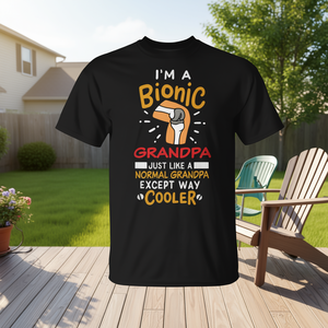 Camiseta Promocional para Abuelos Biónicos Después de una Cirugía de Reemplazo de Rodilla - Product Image 3